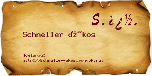 Schneller Ákos névjegykártya